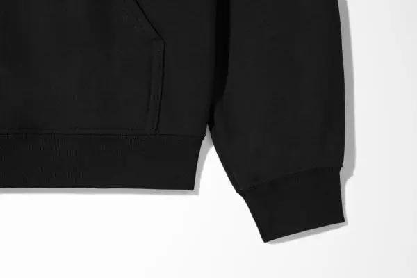 Unisex Black Hooded Sweatshirt