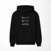 Unisex Letter Print Love Hoodie