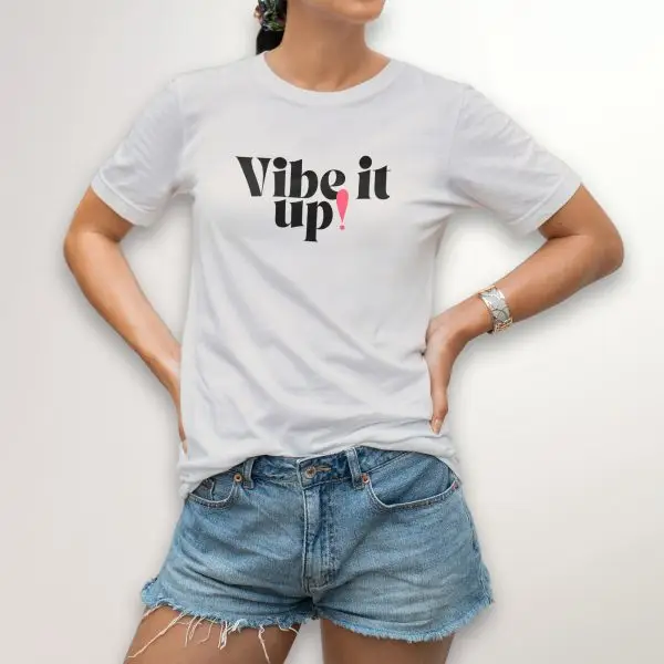 Vintage White Printed Letter Tee