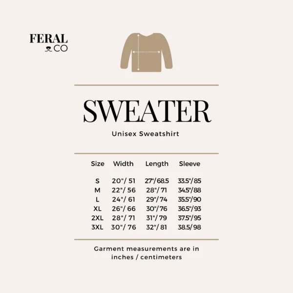 Size Chart Sweatshirt